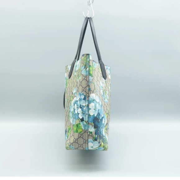 100% Authentic GUCCI Bloom Blue Canvas Shoulder Bag - Picture 3 of 12